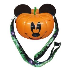 Disney Mickey Mouse Pumpkin Costume Bag - Orange and Black with strap